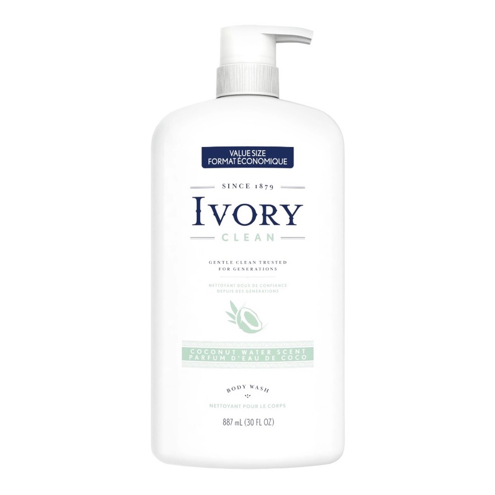 IVORY CLEAN COCONUT WATER SCENT BODY WASH 887ML - BRAND NEW